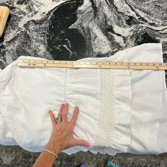 SUGARLIPS white tied spaghetti straps summer dress with ruffle and lace - Picture 9 of 15